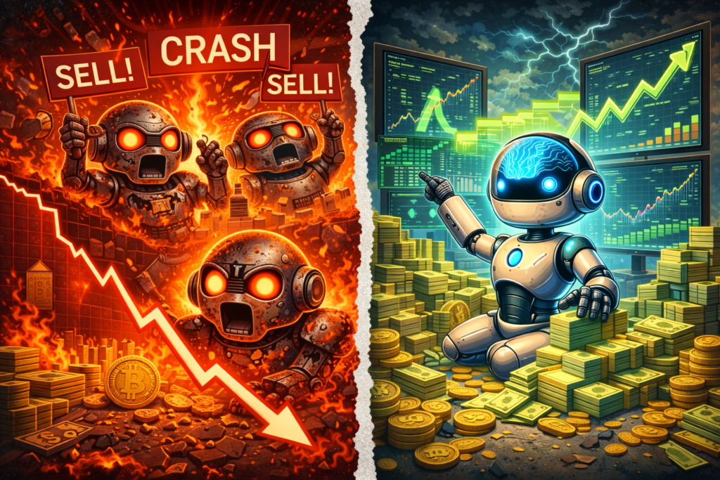 Crypto Crashes: How Most Bots Panic-Sell While Smart Ones Turn Carnage into Compound Gains