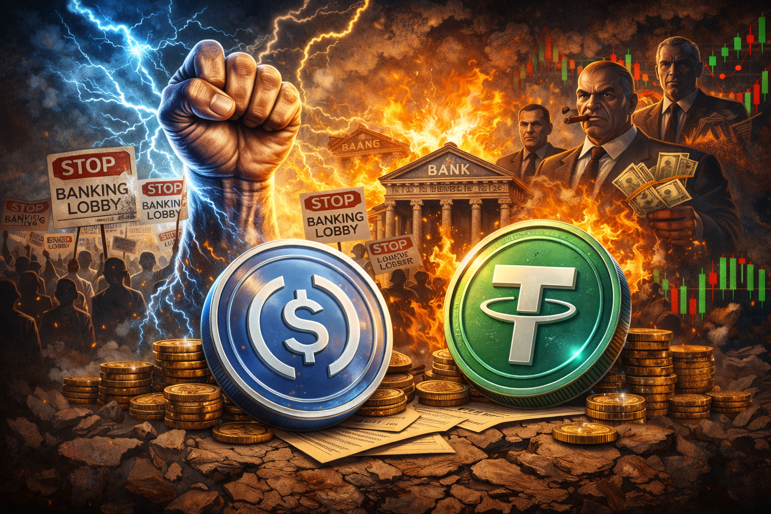 Stablecoin Yields Under Threat: What the Banking Lobby Fight Means for USDC, USDT, and Retail Traders